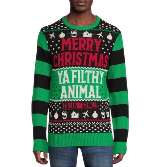Celebrate Together Home Alone “Filthy Animal” Ugly Christmas Sweater. Size Small - Picture 1 of 8